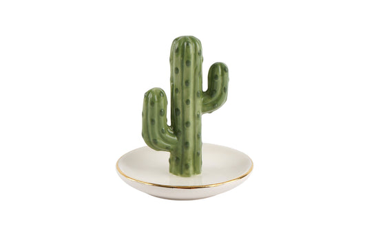 The Potting Shed Cactus Ring Holder Trinket Dish In Gift Box | Jewellery Holder | Home Decor