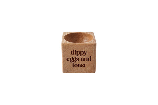 Loft 'Dippy Eggs And Toast' Oak Egg Cup In Gift Box | Breakfast | Homeware | Kitchenware