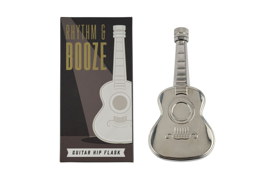 Dapper Chap Guitar Hip Flask • For Men • For Women • Music Enthusiast • Travel Flask