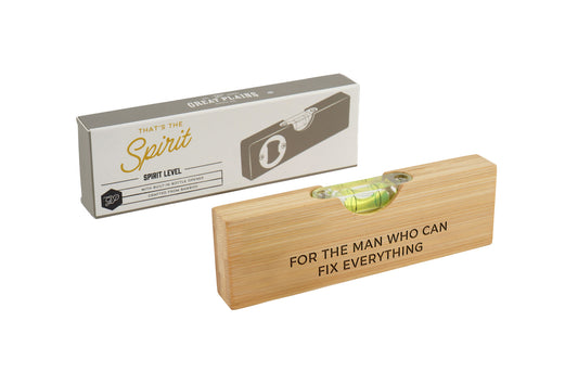 Wooden Spirit Level Bottle Opener 'For The Man Who Can Fix Everything' | Fathers Day | Gift Box | Engraved Gift | Gift For Him