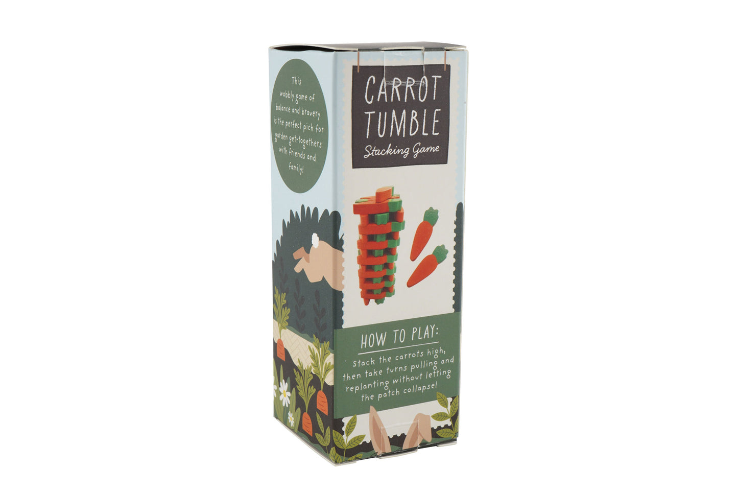 The Potting Shed Carrot Tumbling Tower Game | Travel Game | Tabletop