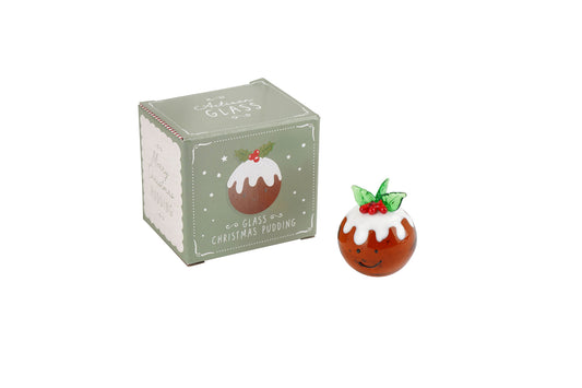 Artisan Glass Christmas Pudding In Gift Box • Decoration • Ornament • Collectable • Home Decor