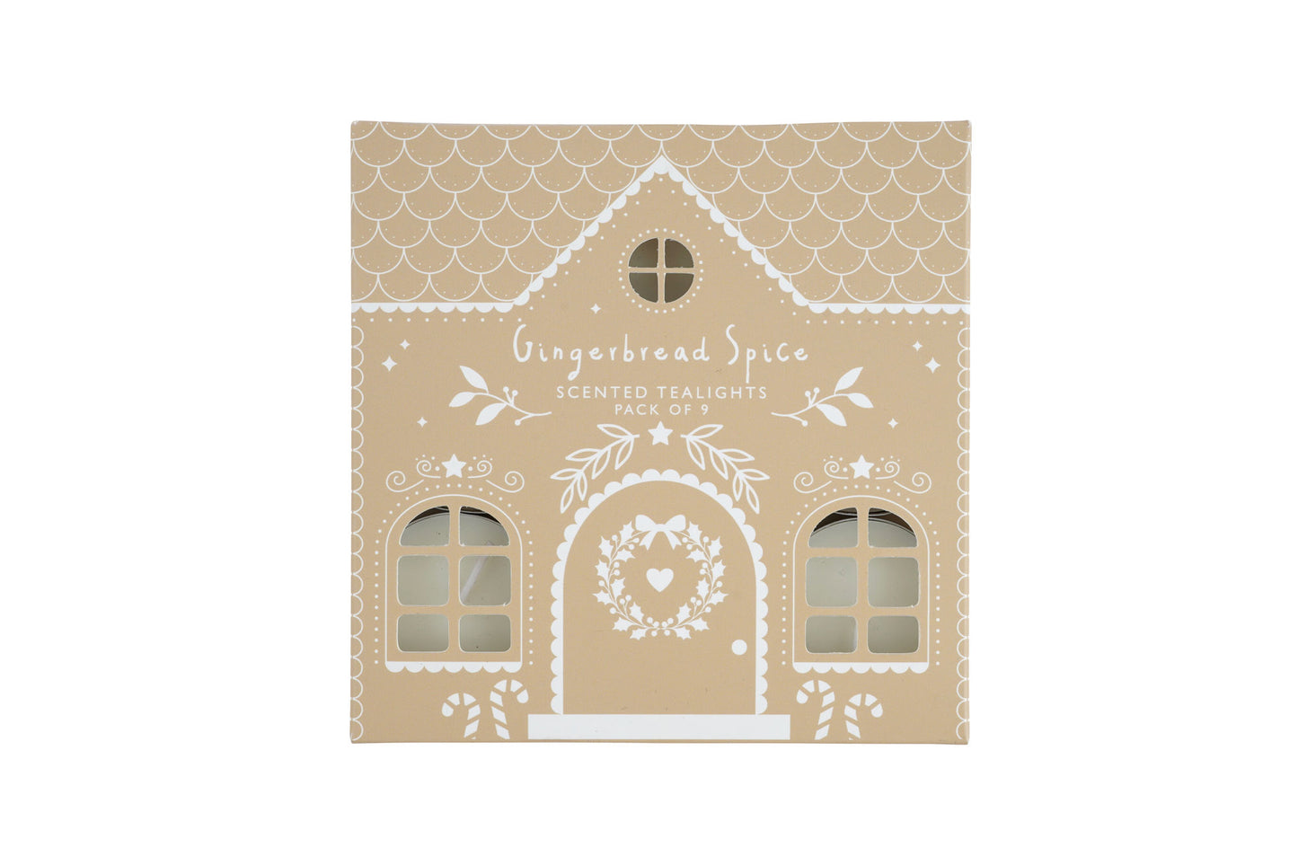 Joy To The World 9 Gingerbread Scented Tealights | Candle | Gift Box