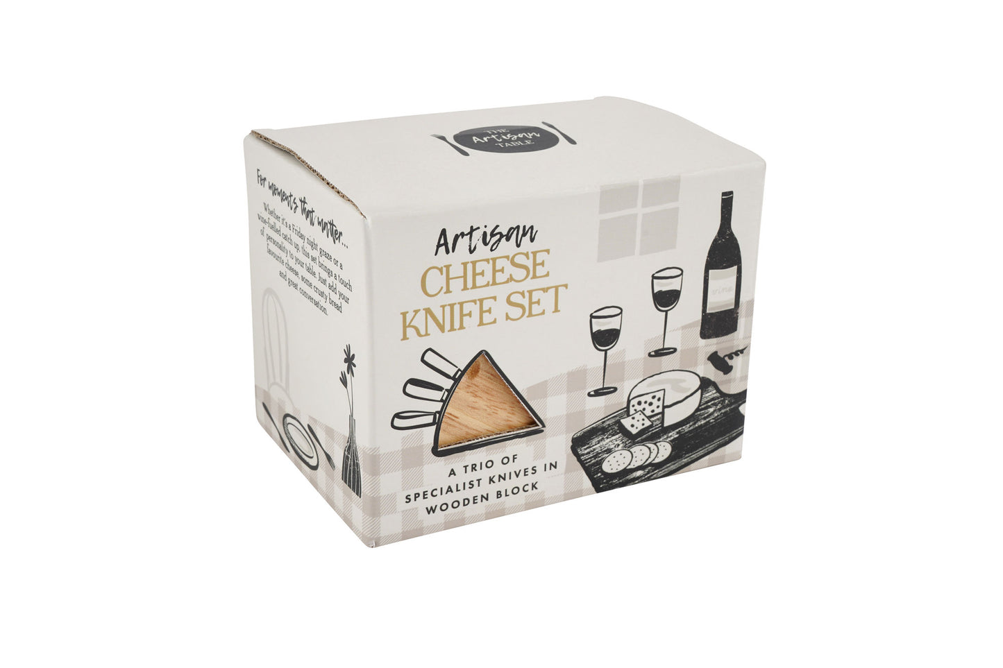 Loft Cheese Shaped Knife Block | Gift Box
