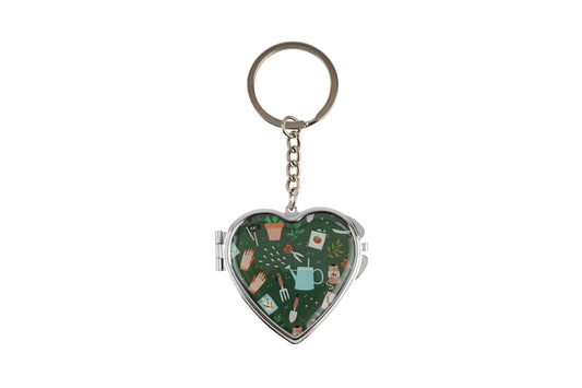 The Potting Shed Heart Mirror Keyring | Bag Accessory | Travel | Keys