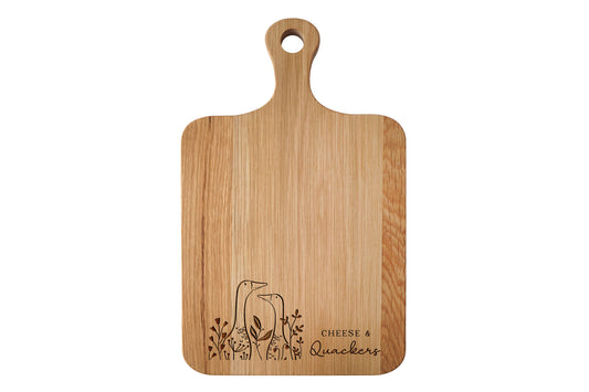 Oak Cheeseboard 'Cheese & Quackers' | Cheeseboard | Table Decor | Bramble Farm