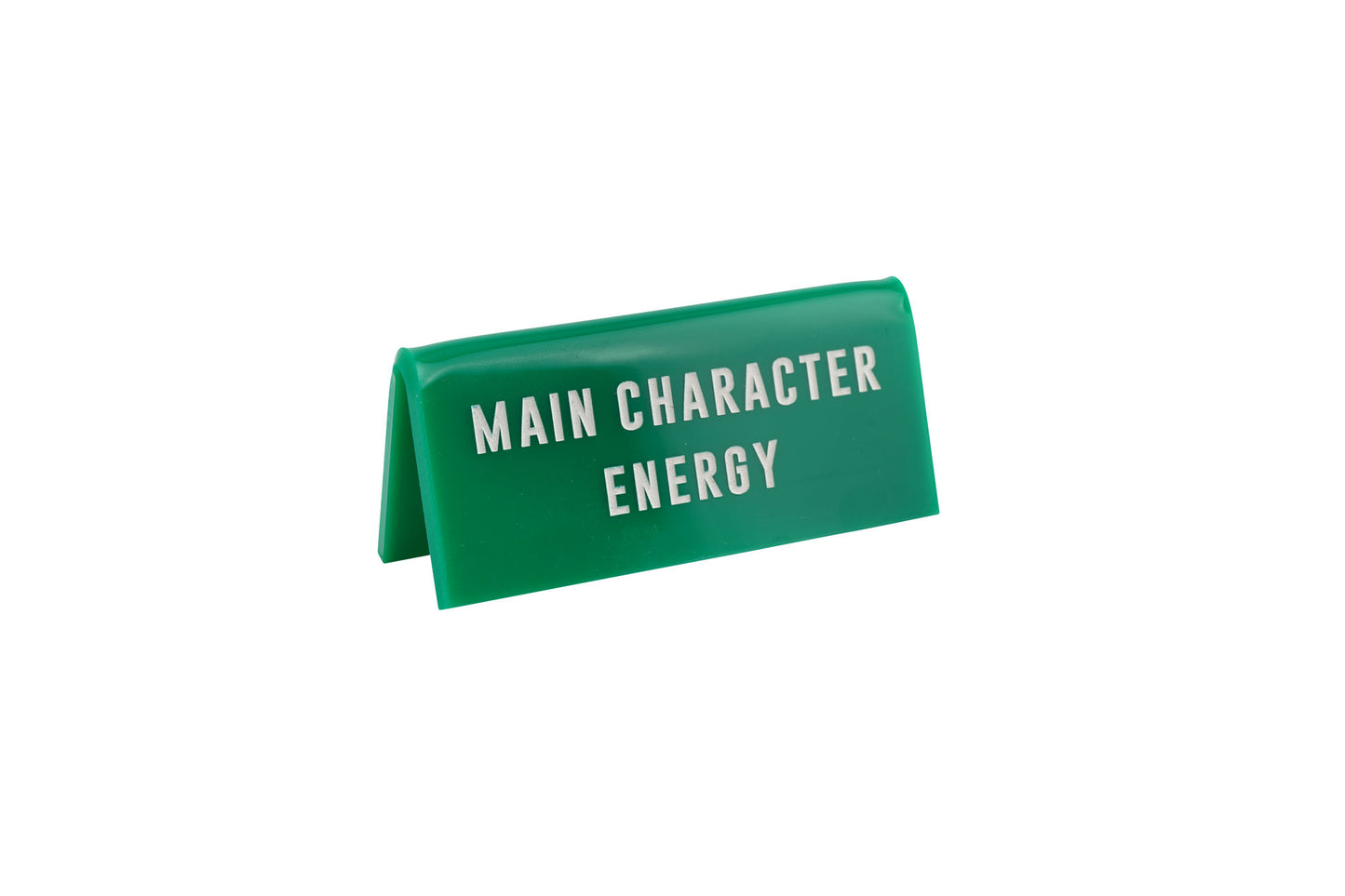 Green Acrylic 'Main Character Energy' Desk Sign
