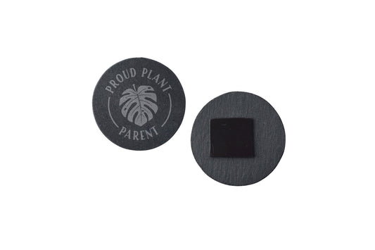 Round Slate Magnet - 'Proud Plant Parent' | Home Decor | Kitchen Decor | Garden Decor