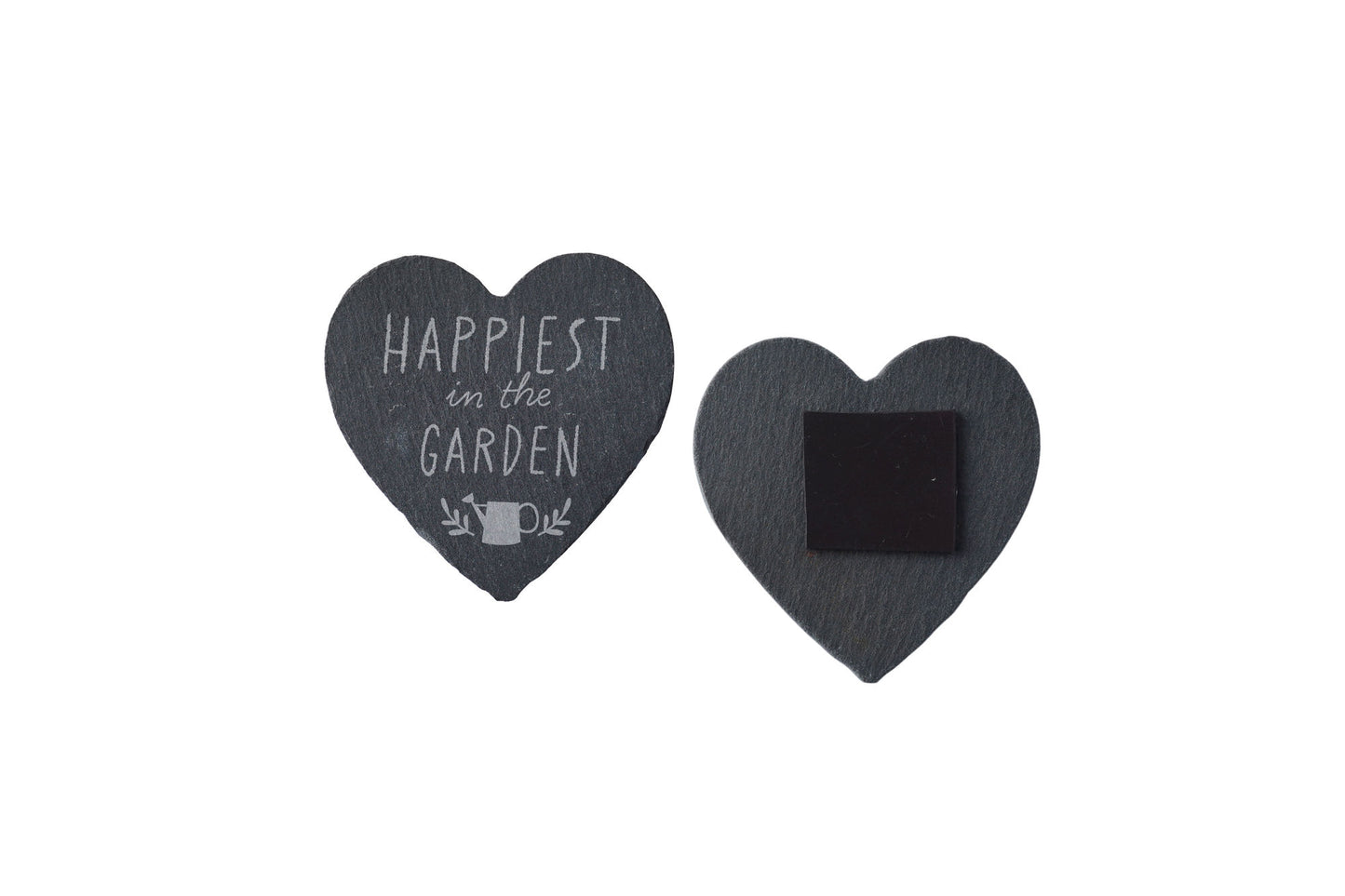 Heart Slate Magnet - 'Happiest In The Garden' | Home Decor | Kitchen Decor | Garden Decor