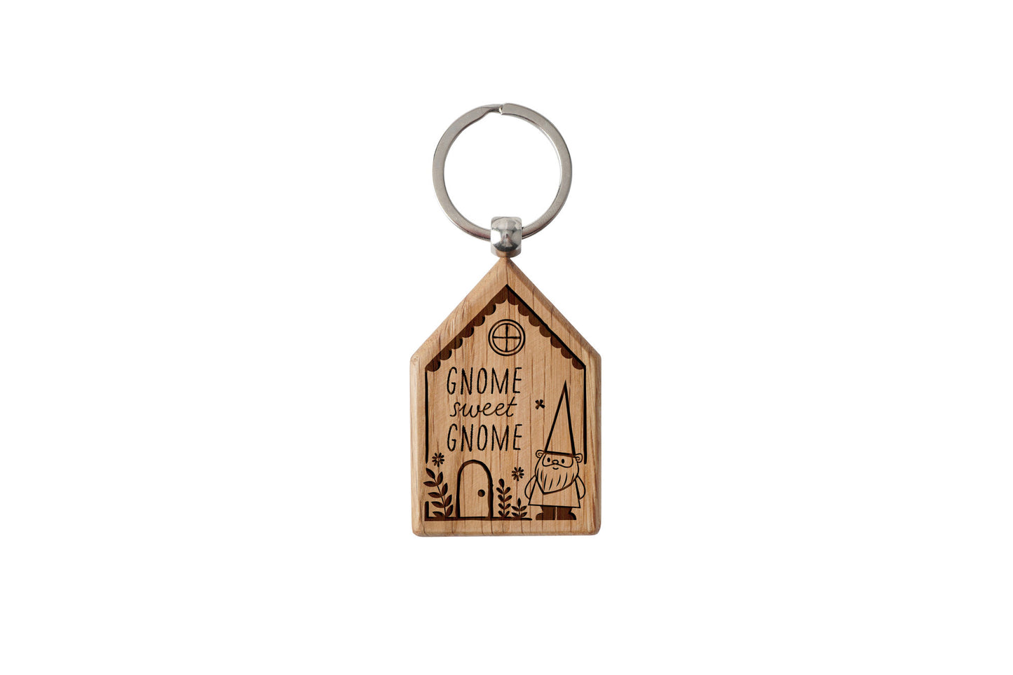 Oak House Keyring 'Gnome Sweet Gnome' | Perfect Gift | House Keys | Novelty