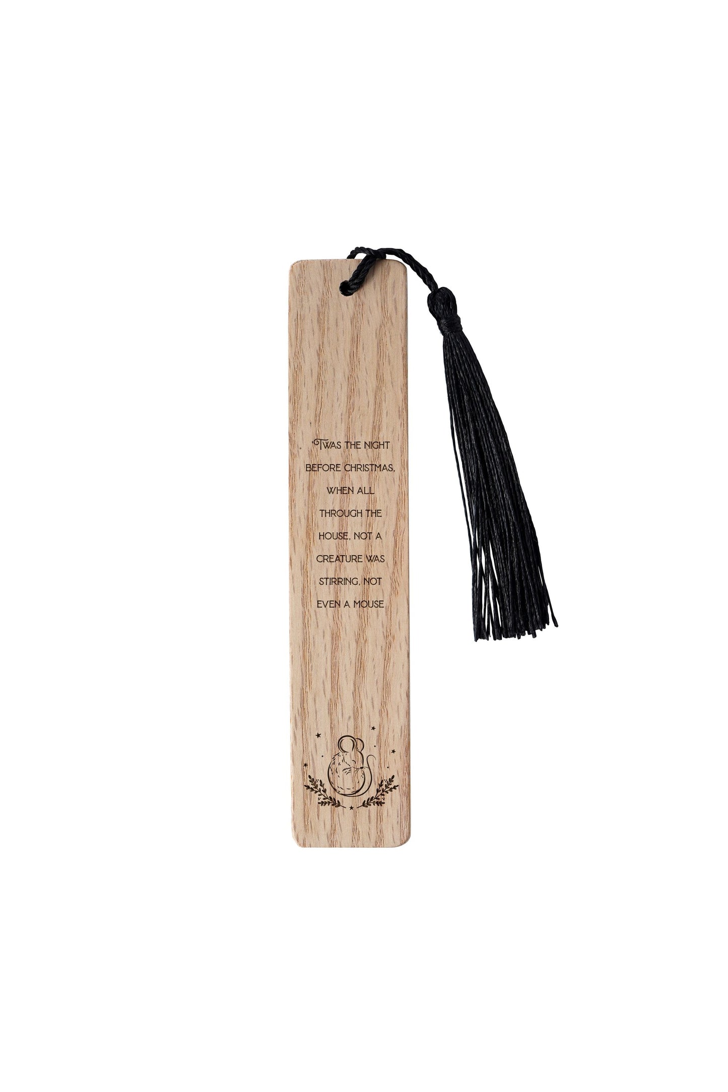 Oak Bookmark - 'Twas The Night Before Christmas' | Reading | Book Accessory | Christmas |