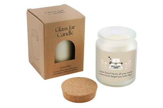 Best Friend Slogan Candle • “A Good Friend Knows All...” • Glass Jar Candle • Gift for Friend • Co-worker • For Her • For Him