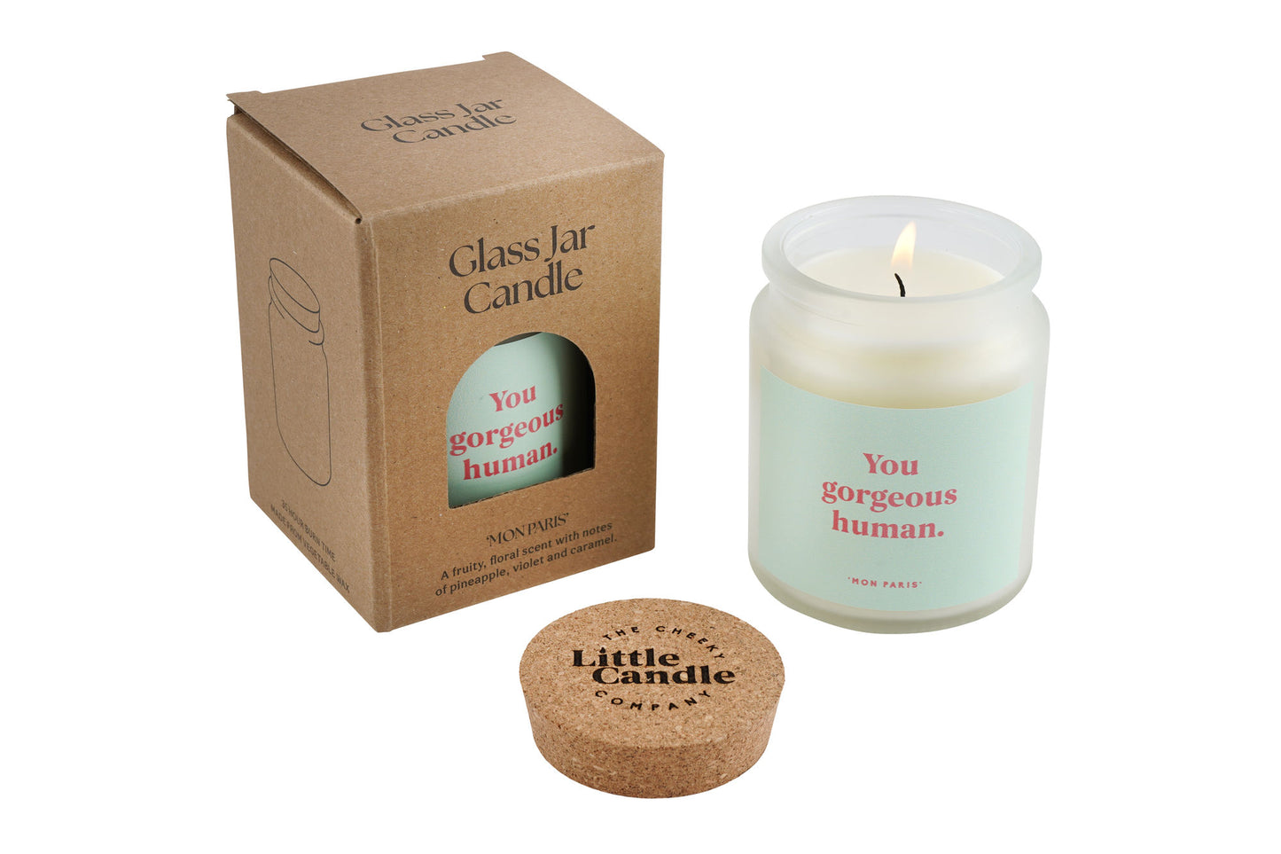 You Gorgeous Human Candle • Compliment Gift • Scented Glass Jar Candle • Gift for Friend • Self Love Gift • Just Because Candle