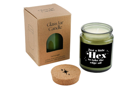 Green Jar Candle • “Just a Little Hex” • Scented Jar Candle • Gift for Her •  Gifts for Him • Halloween Candle • Halloween Decor