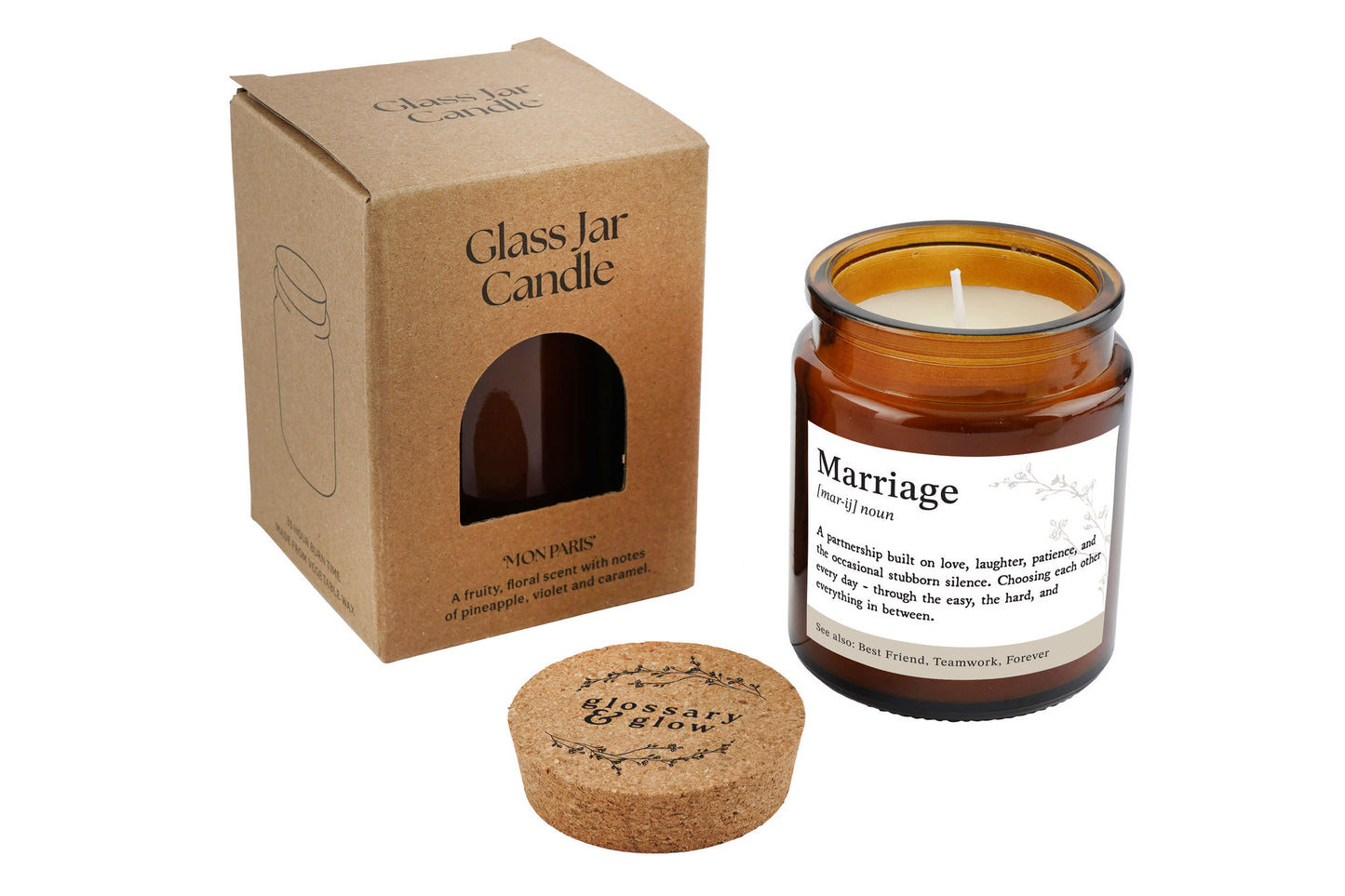 Brown Jar Candle • "Marriage Definition” • Scented Jar Candle • Special Gift • Novelty Candle • Humor Candle • Newly Married