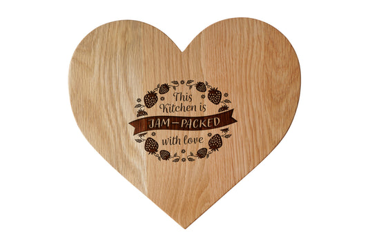 Oak Heart Serving Board 'This Kitchen Is...' | Kitchenware | Serveware | Tableware | Homeware