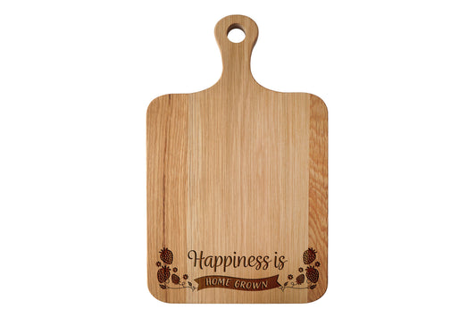 Oak Cheeseboard 'Happiness Is Home Grown' | Cheeseboard | Table Decor | Christmas Tableware