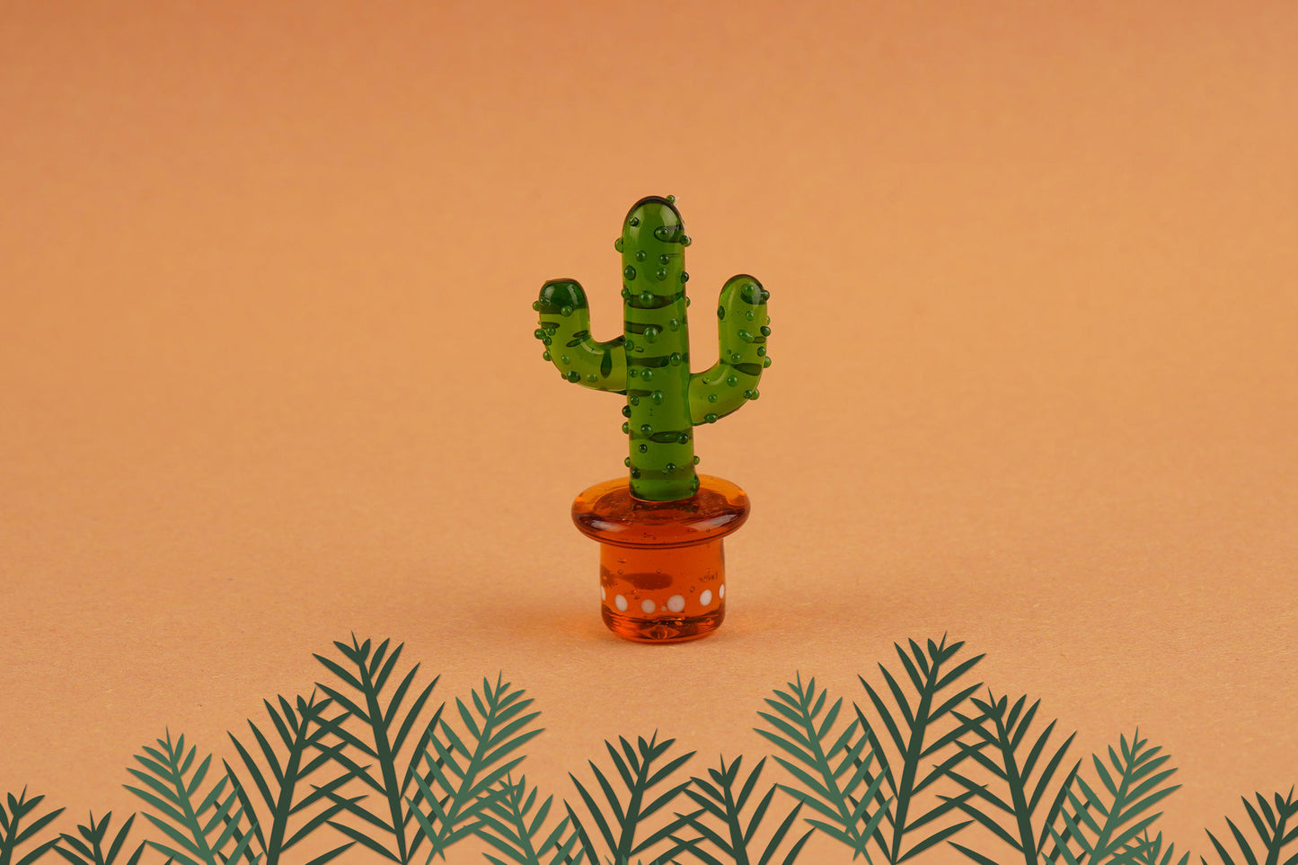 Artisan Glass Cactus In Gift Box | Collectable | Ornament | Figurine | Home Decor
