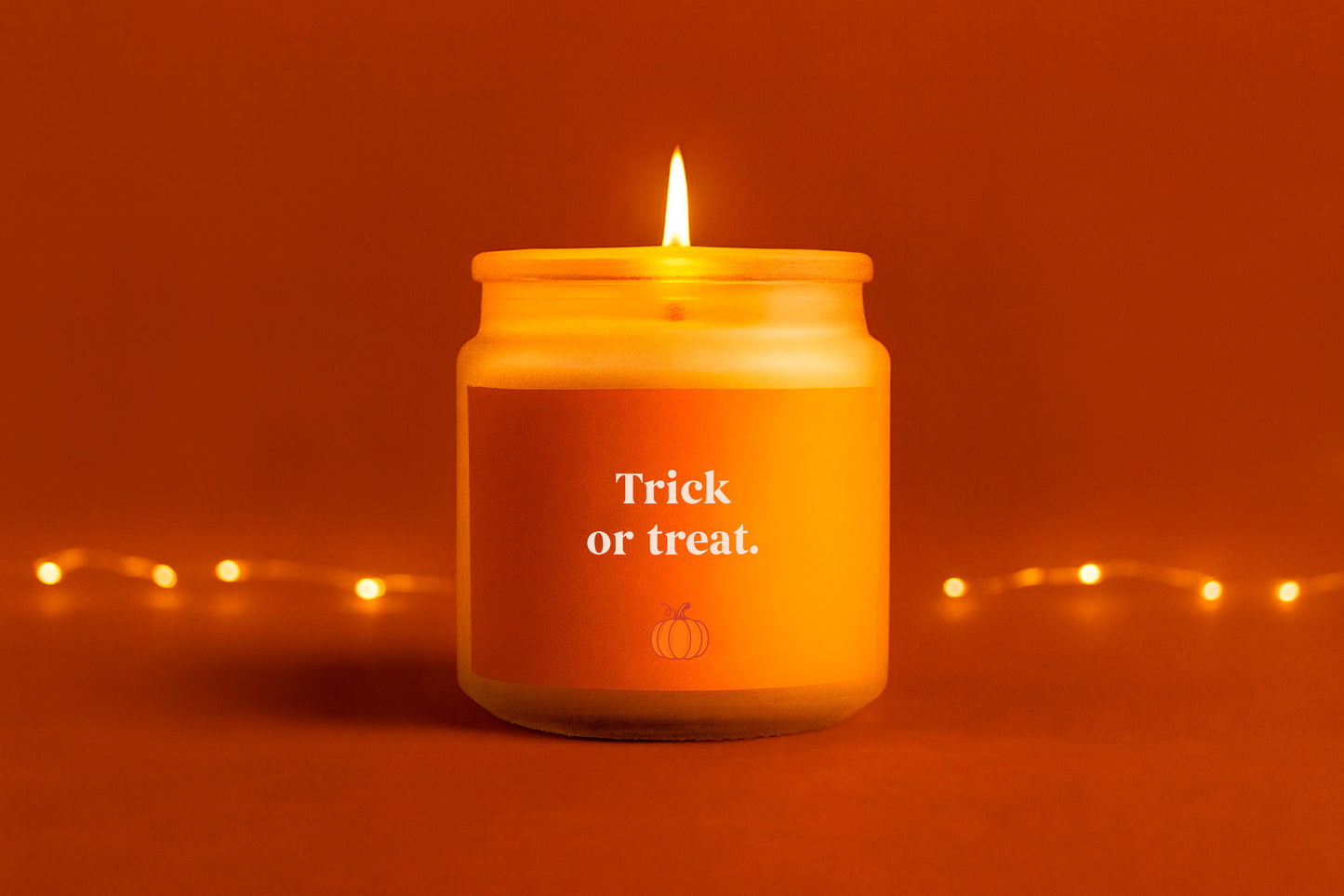 Trick or Treat Clear Glass Jar Candle • Halloween Candle • Scented Candle • Gift for Her •  Gifts for Him • Autumnal Home Décor • Gift Boxed