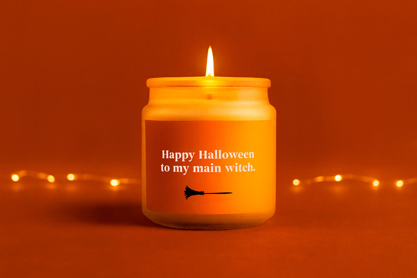 Clear Glass Jar Candle • 'Happy Halloween, to my main witch' • Halloween • Scented Candle • Gift for Them • Autumnal Home Décor • Boxed
