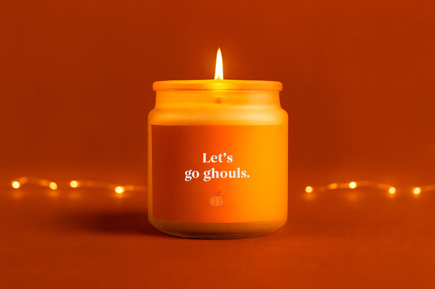 Clear Glass Jar Candle • 'Let's Go Ghouls' • Halloween Candle • Scented Candle • Gift for Her • Girls • Autumnal Home Décor • Gift Boxed