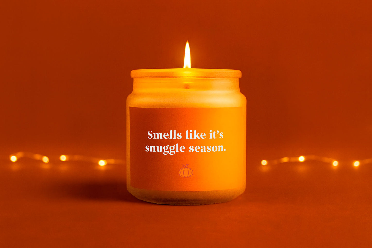 Clear Glass Jar Candle • 'Smells like it's snuggle season' • Halloween Candle • Scented Candle • Autumnal Home Décor • Gift Boxed