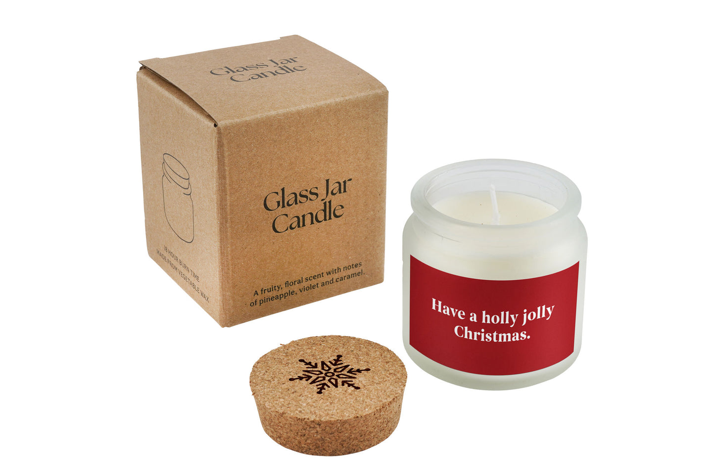 Have A Holly Jolly Christmas Candle • Clear Glass Jar Scented Candle • Christmas • Holiday Home Décor • Secret Santa • Gift For Home • Boxed