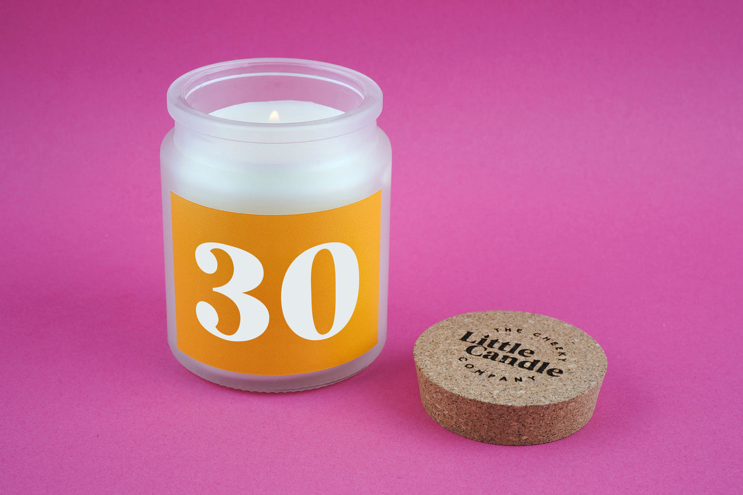 30 Large Clear Candle • 30th Birthday • Birthday Gift • Scented Glass Jar Candle • Humour • Just Because Candle • Gift Box