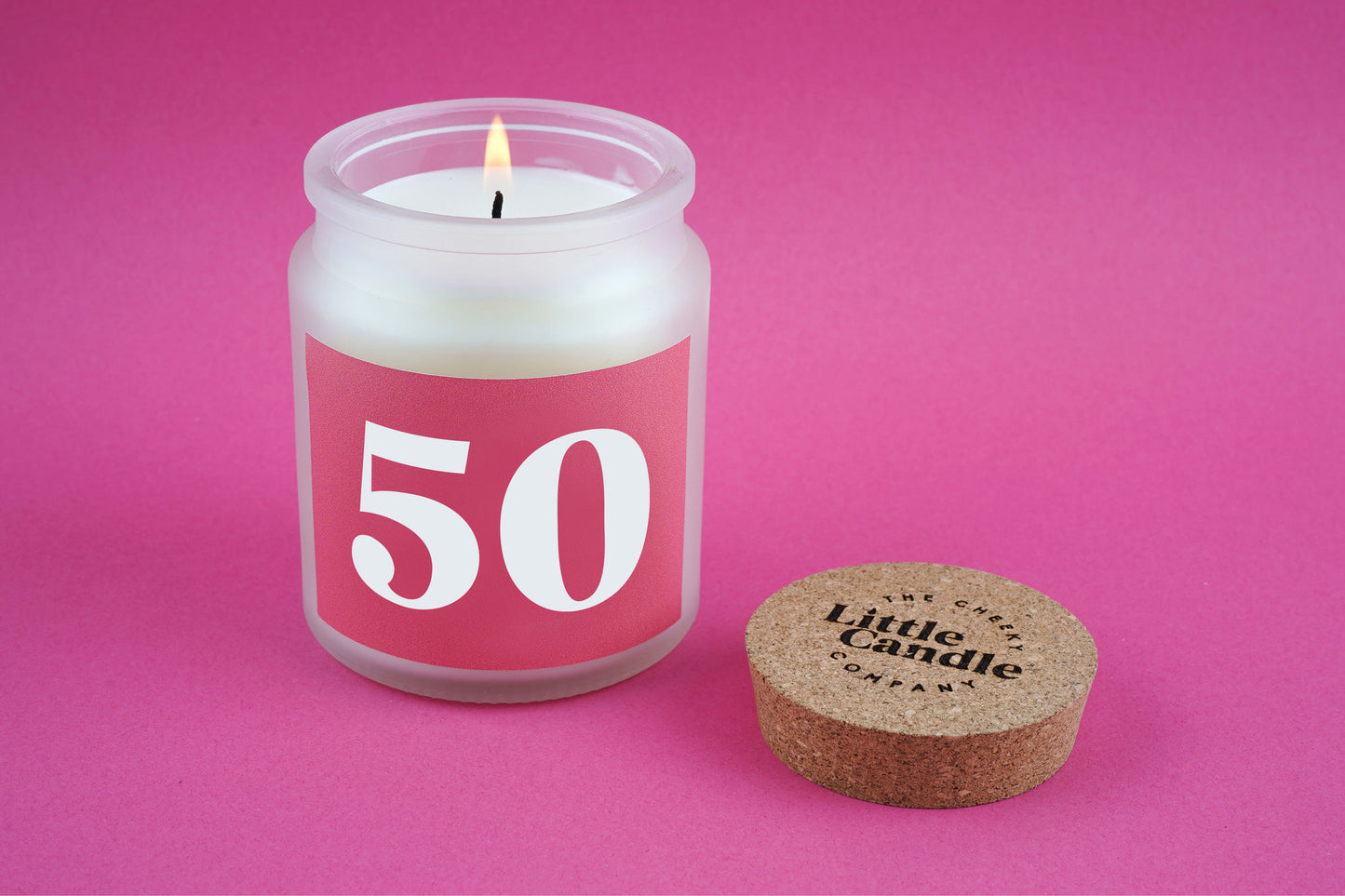50 Large Clear Candle • 50th Birthday • Anniversary • Birthday Gift • Scented Glass Jar Candle • Humour • Just Because Candle • Gift Box