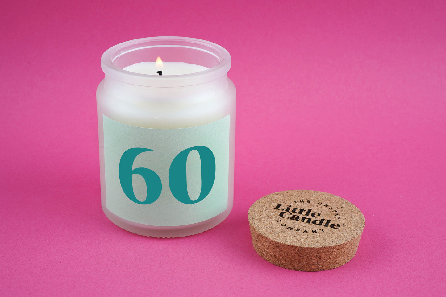 60 Large Clear Candle • 60th Birthday • Birthday Gift • Scented Glass Jar Candle • Humour • Just Because Candle • Gift Box