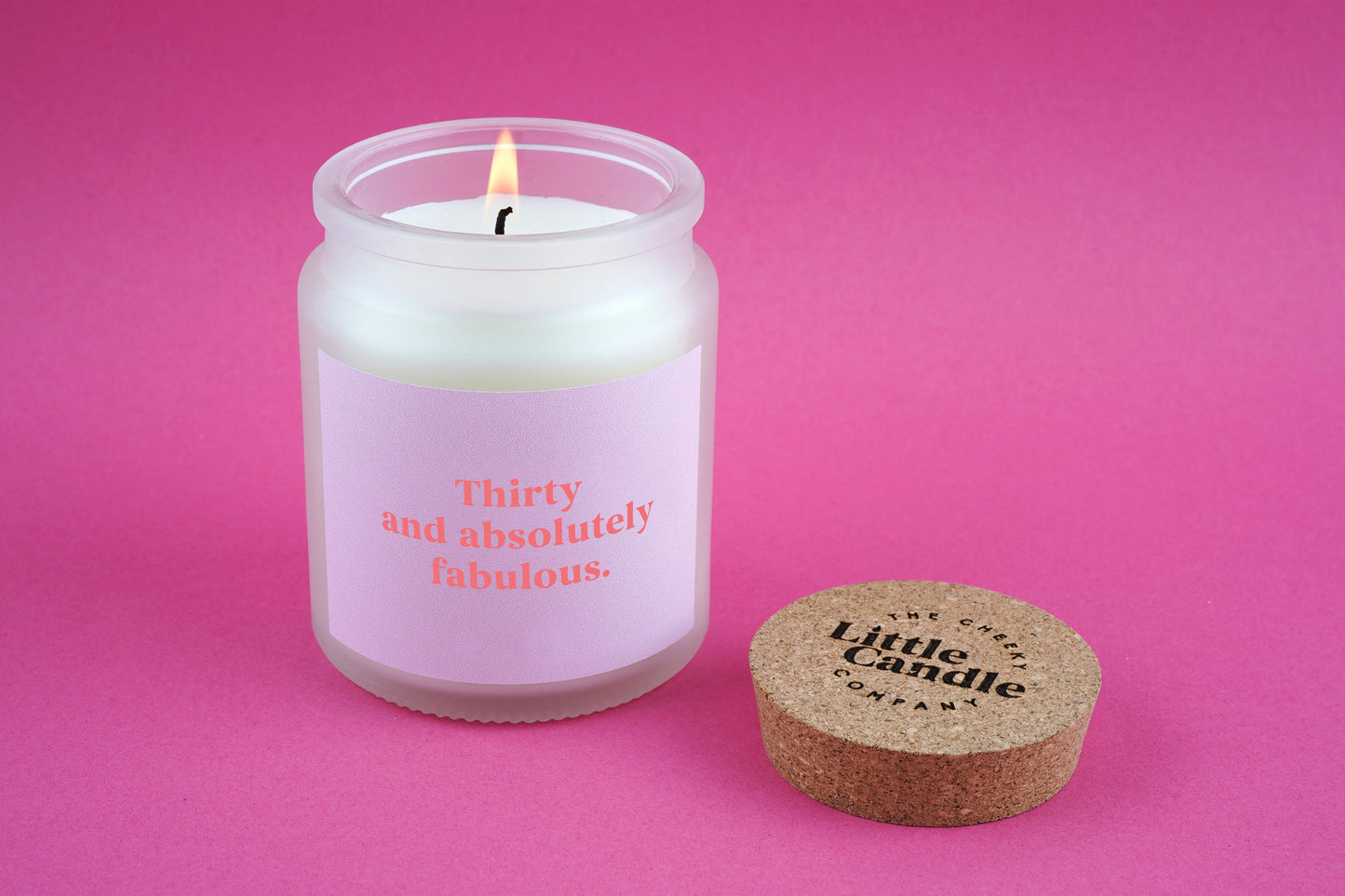 30th Birthday Candle • 'Thirty and Absolutely Fabulous' Large Clear Candle • Birthday Gift • Scented Glass Jar Candle • Gift Box