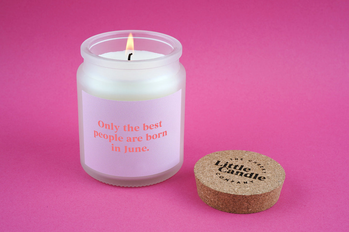 June Birthday Candle • 'Only The Best People Are Born In June' Large Scented Glass Clear Jar Candle • Birthday Gift •  Gift Box
