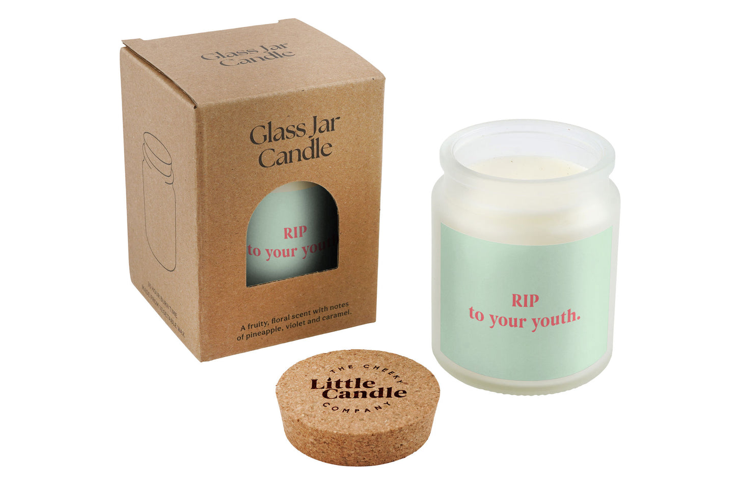 RIP To Your Youth • Birthday Gift • Scented Glass Jar Candle • Humour • Just Because Candle • Gift Box