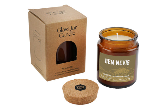 Brown Jar Candle • "Ben Nevis” • Scented Candle • Special Gift • Hiking • Mountain • Adventure • Gift For Her • Gift for Him • Gift Box