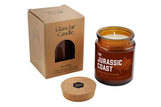 Brown Jar Candle • "Jurassic Coast” • Scented Candle • Dorset • Coastal • Seaside • Gift For Her • Gift for Him • Gift Box