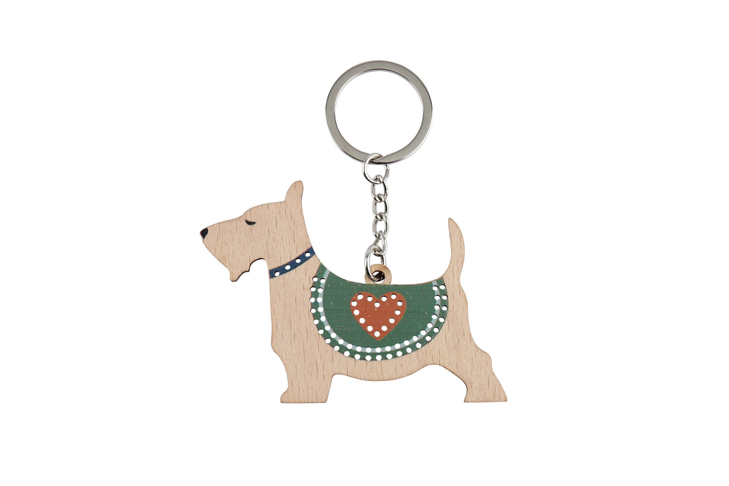 Just Paws Wooden Scottie Dog Keyring Embroidery Kit | Craft | Hobby