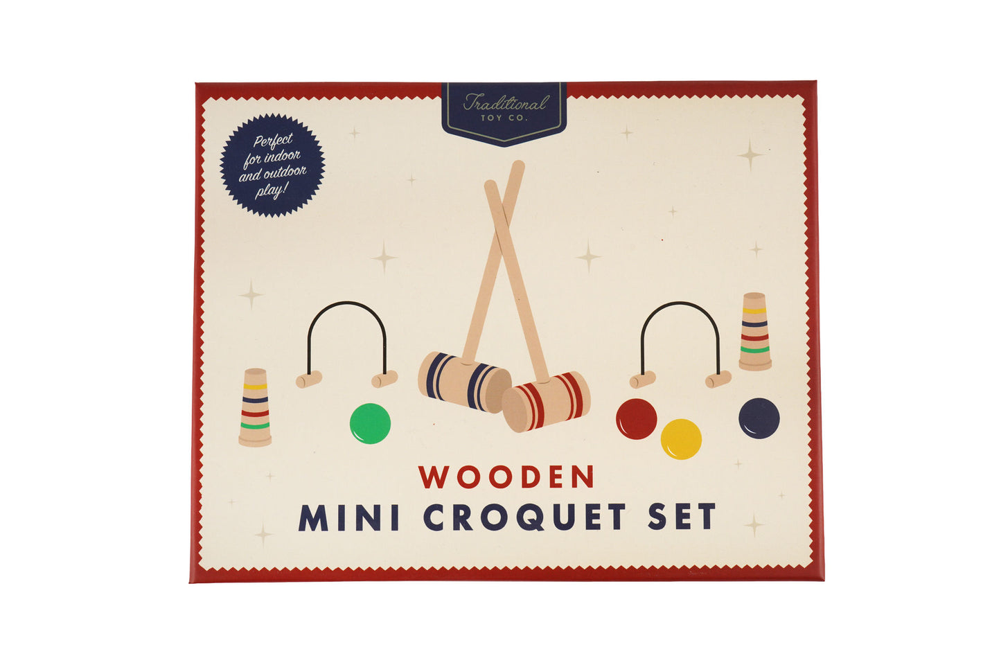 Traditional Toy Co. Mini Croquet Set | Travel Game | Classic Game
