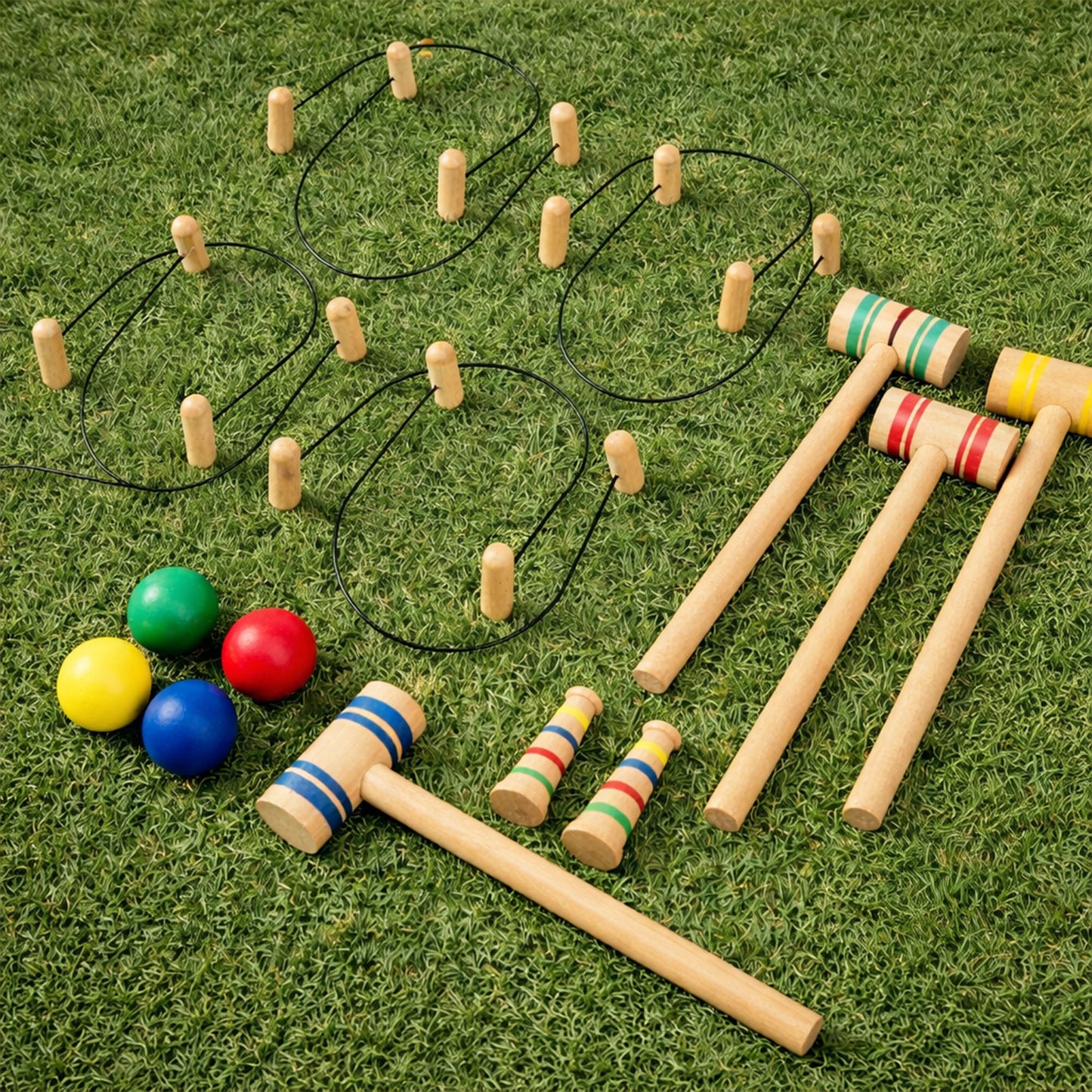 Traditional Toy Co. Mini Croquet Set | Travel Game | Classic Game