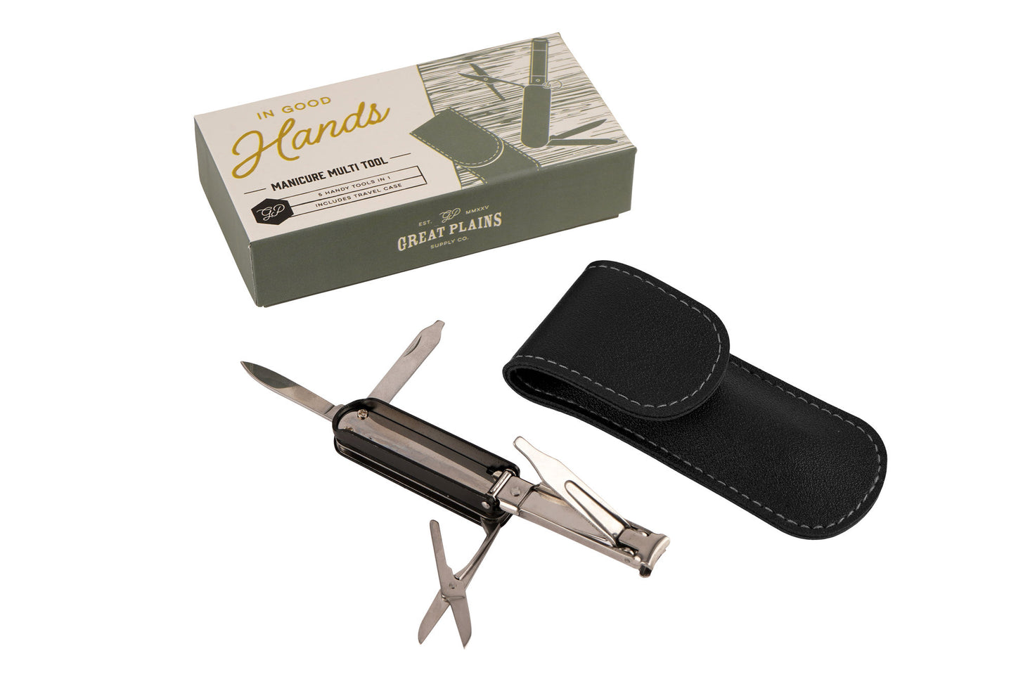 Great Plains Manicure Multi Tool | Compact Travel Accessory, Keyring Attachment, Gift Boxed