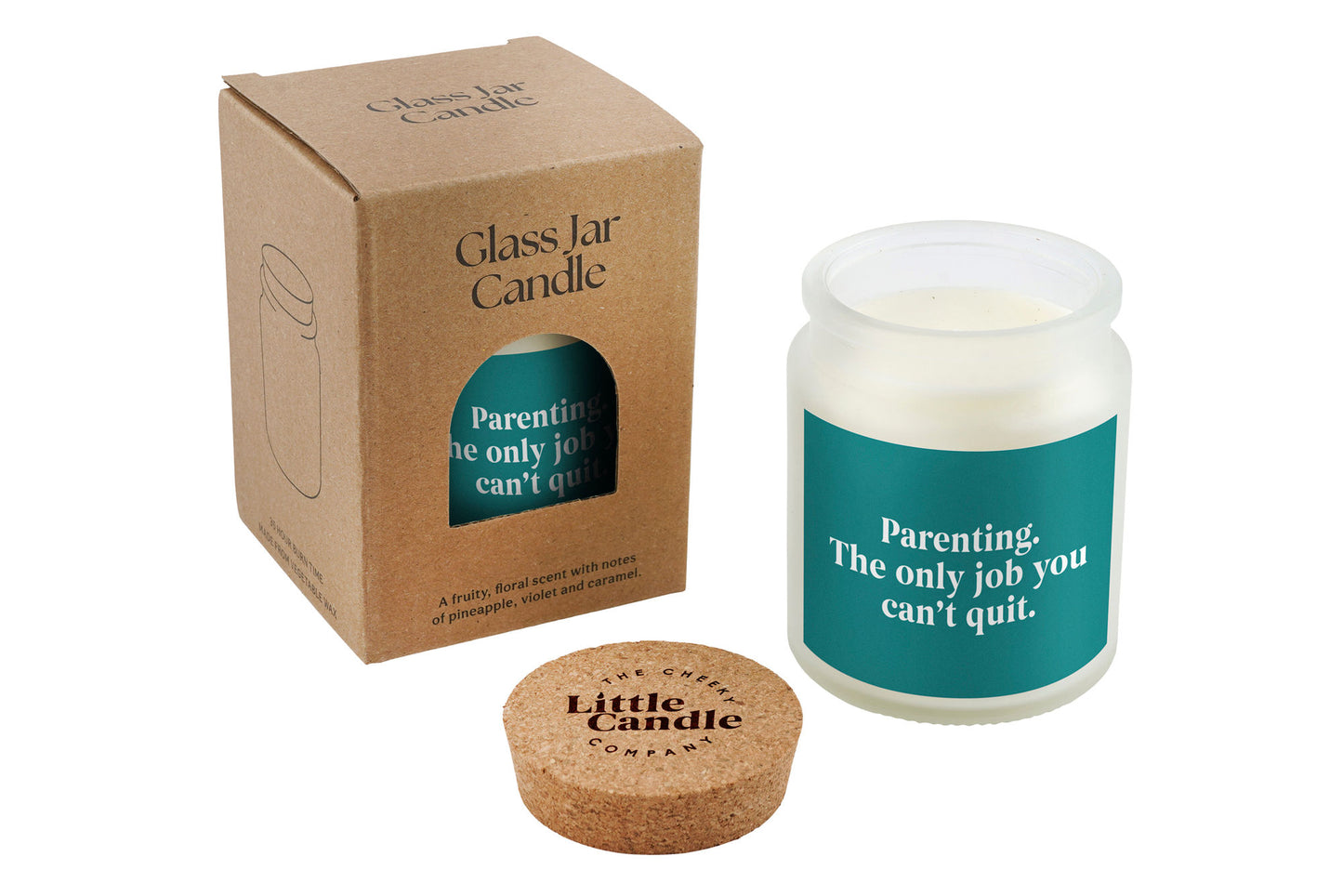 Parenting Gift Large Scented Candle | “Parenting. The Only Job You Can’t Quit.” | Funny Mum Dad Candle |  | Gift for Parents