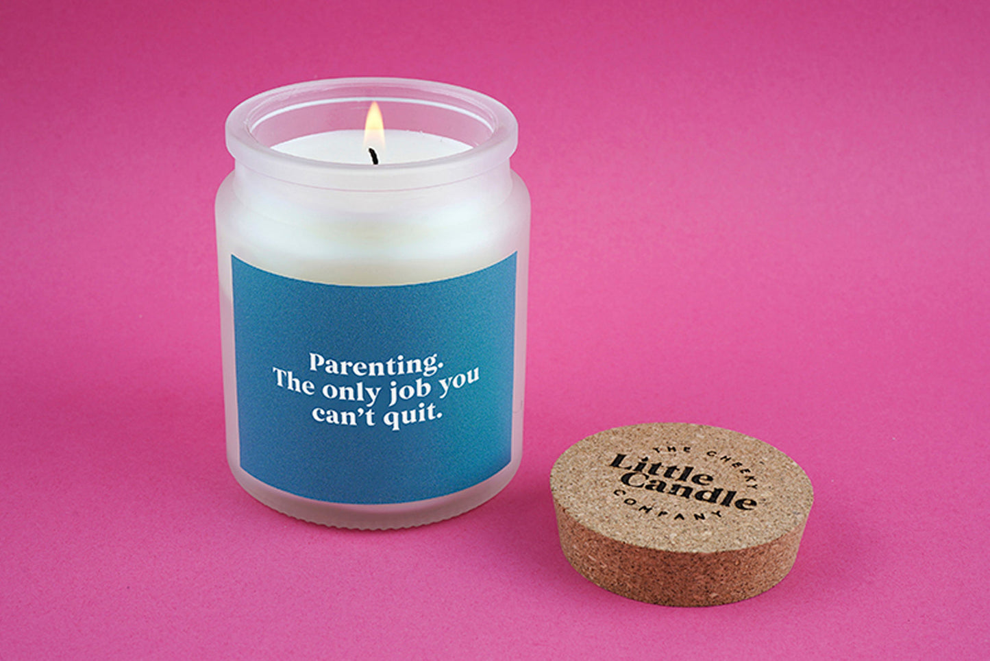 Parenting Gift Large Scented Candle | “Parenting. The Only Job You Can’t Quit.” | Funny Mum Dad Candle |  | Gift for Parents