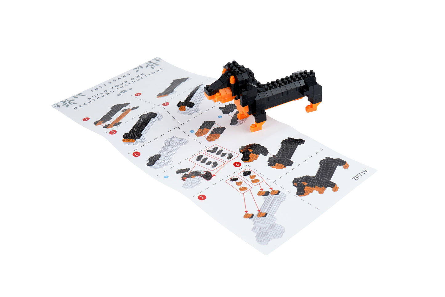 Just Paws 'Build Your Own Dachshund Brick Kit' | In Gift Box | Craft