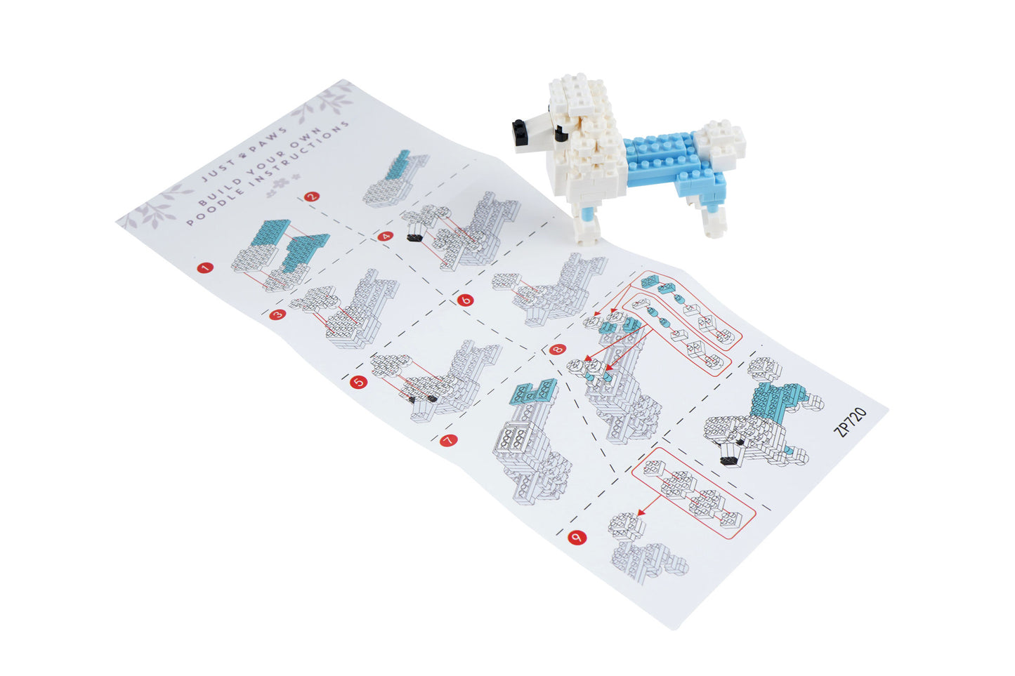 Just Paws 'Build Your Own Poodle Brick Kit' | In Gift Box | Craft