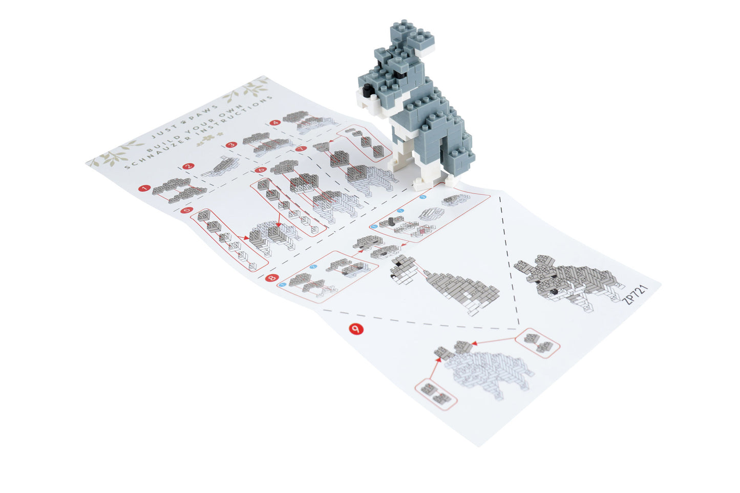 Just Paws 'Build Your Own Schnauzer Brick Kit' | In Gift Box | Craft