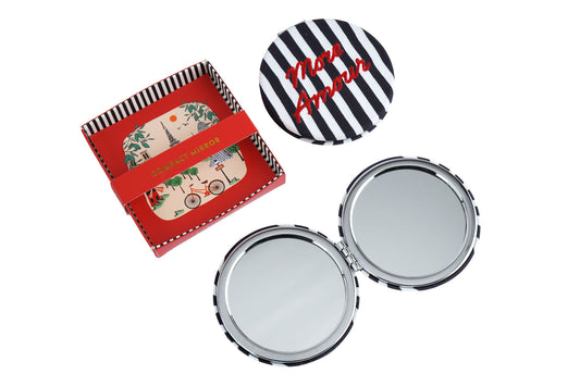 Bon Voyage 'More Amour' Compact Mirror | In Gift Box | Travel Accessory | Handbag | Make Up