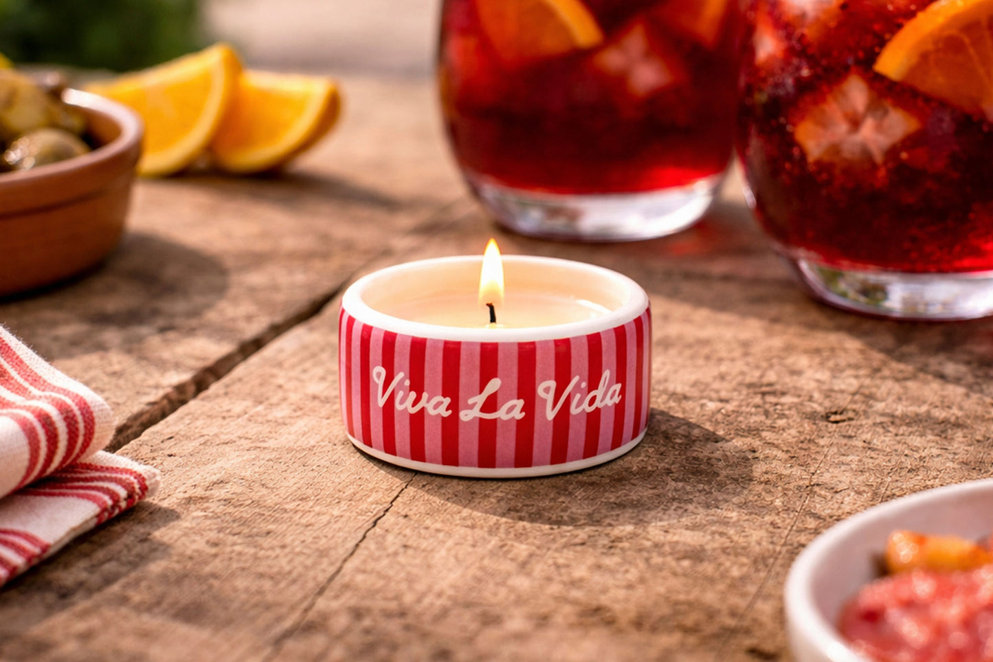 Bon Voyage 'Viva La Vida' Ceramic Tealight Candle | Homeware | Home Decor