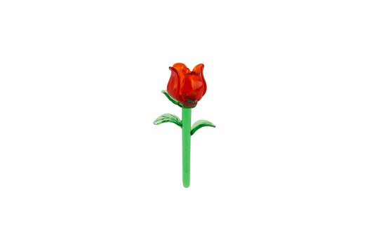 Artisan Glass Red Rose | In Gift Box | Home Decor | Ornament | Homeware | Collectable