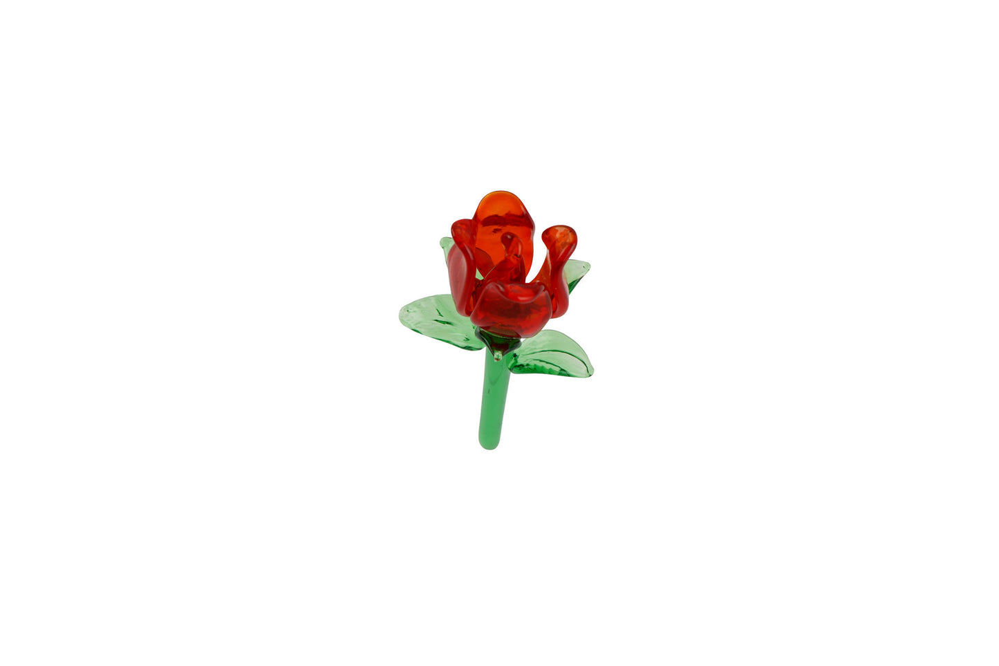Artisan Glass Red Rose | In Gift Box | Home Decor | Ornament | Homeware | Collectable