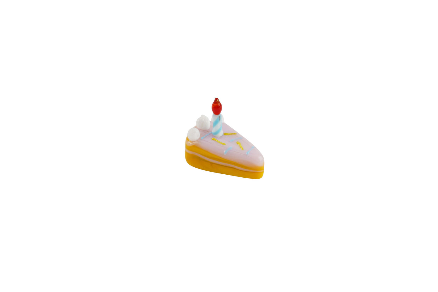 Artisan Glass Birthday Cake And Candle | In Gift Box | Home Decor | Ornament | Homeware | Collectable