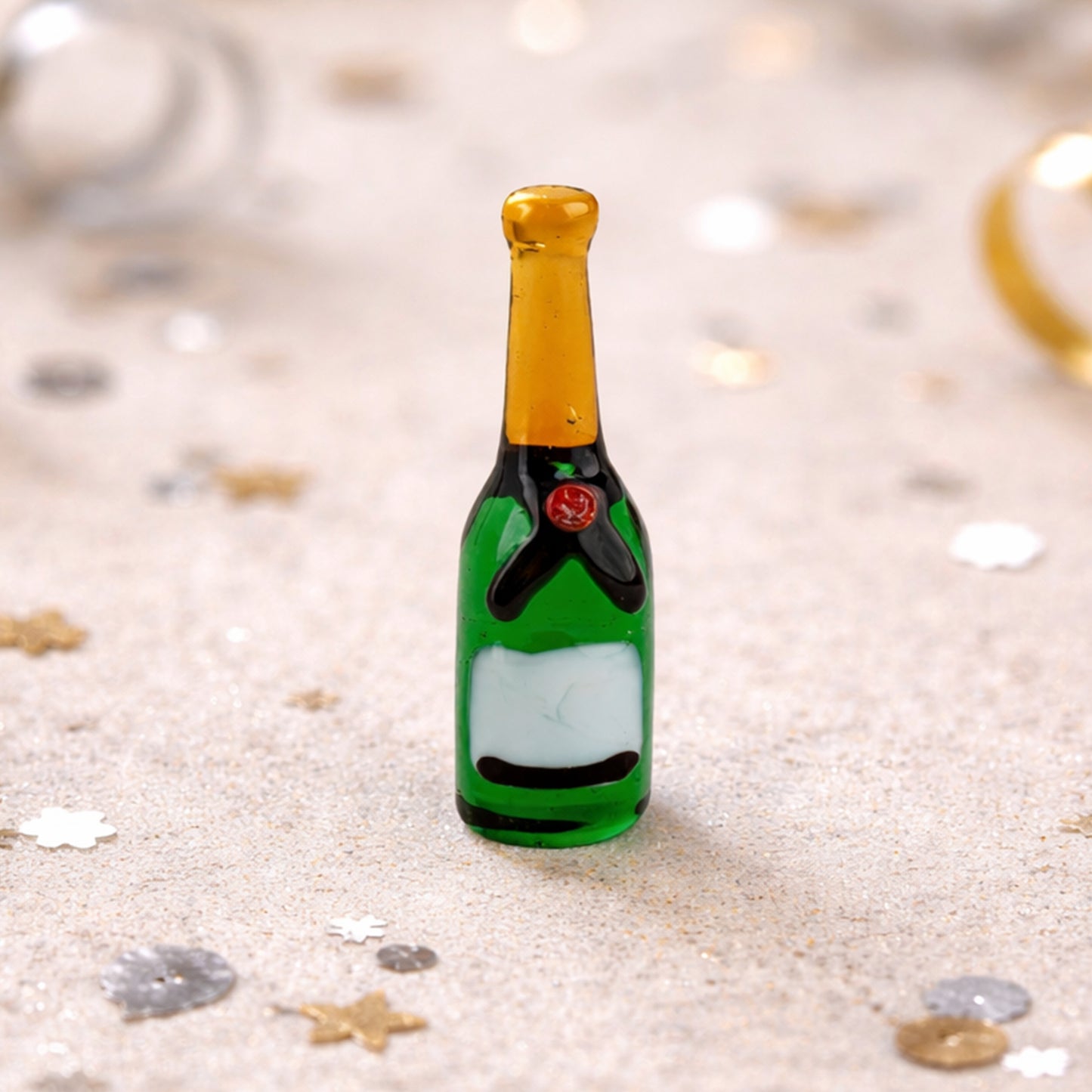 Artisan Glass Champagne Bottle | In Gift Box | Home Decor | Ornament | Homeware | Collectable